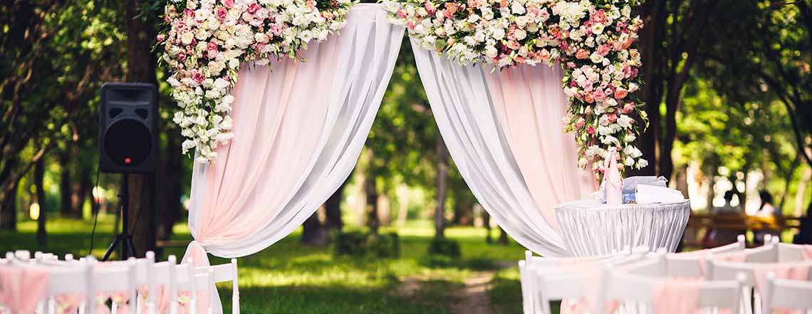 A Small Intimate Wedding with Pastel Themed Decor and Outfits